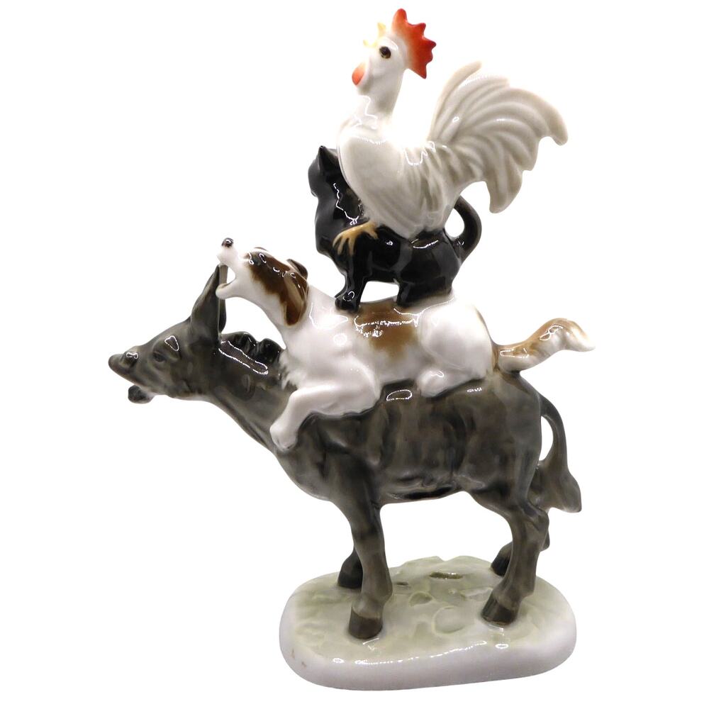 Hutschenreuther Karl Tutter Bremen Town Musicians Porcelain Figurine Vintage
